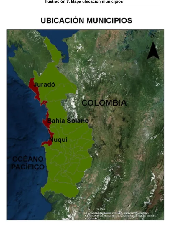 Ilustración 7. Mapa ubicación municipios