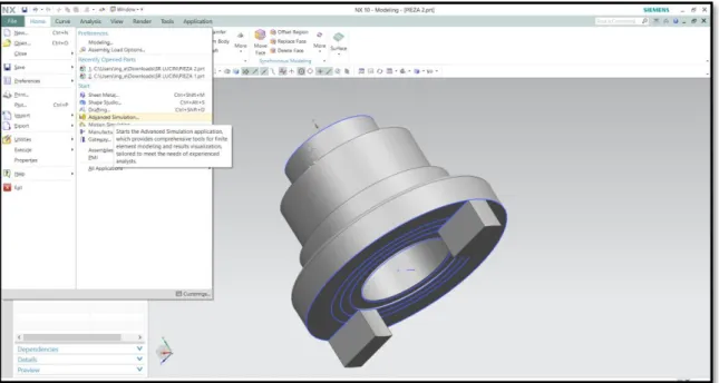 Figura 23.  Simulacion avanzada en el programa SIEMENS NX 10.0  (Lucín, 2019) 