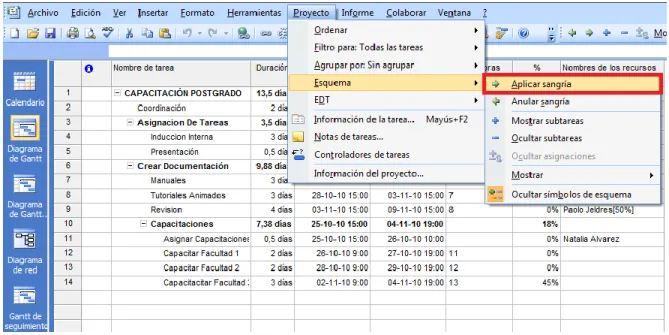 Figura 7: Tareas de Resumen.