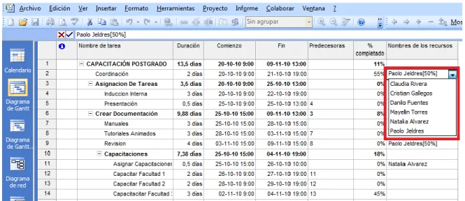 Figura 16: Despliegue de Recursos.