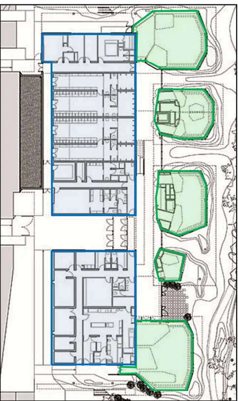 Figura 14. planta primer piso centro chartier- Corbasson  Adaptado de www.archdaily.co  