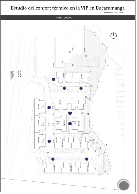 Ilustración 2 Plano del proyecto de vivienda de interés social, Altos de  Betania. Fuente elaboración propia a partir de planimetría del IDEAM