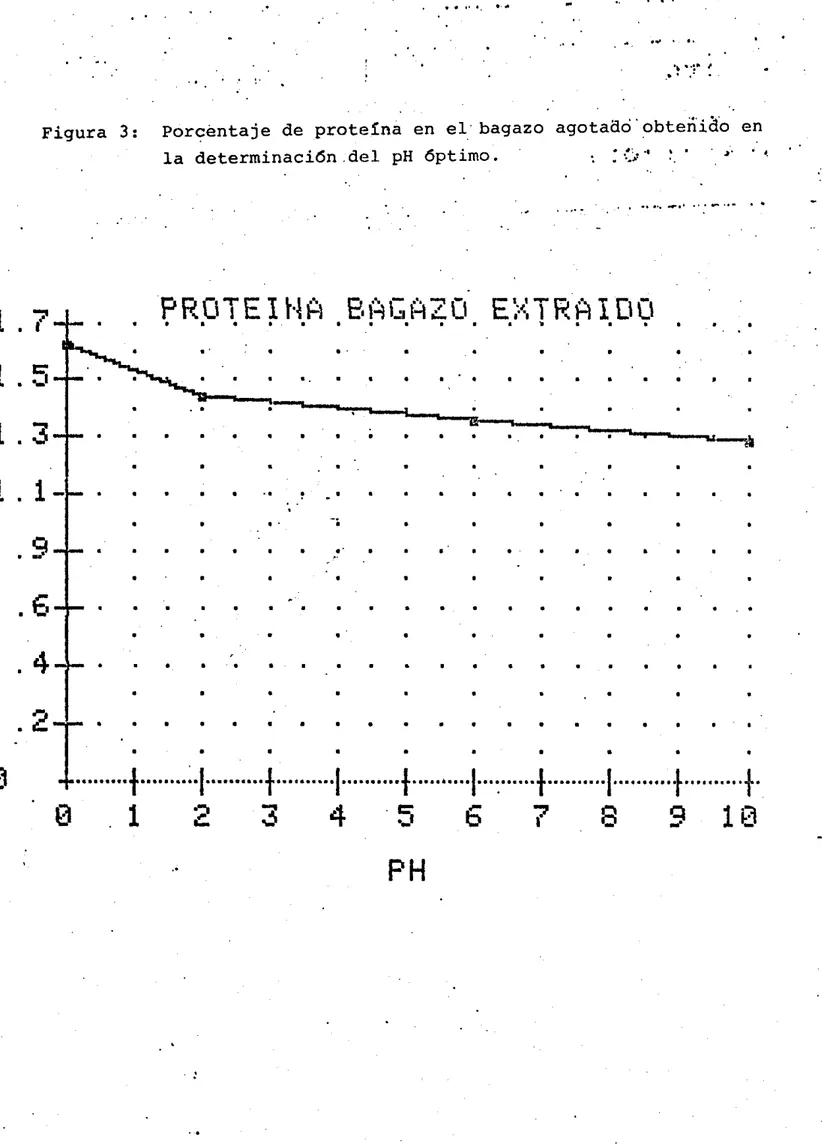 Figura  3:  Porcentaje de proteína en el,  bagazo agotaao'obtegiao en 