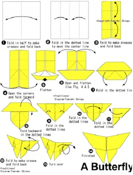 ILUSTRACIÓN 8. ORIGAMI MARIPOSA. .  Obtenido de http://es.origami-club.com/