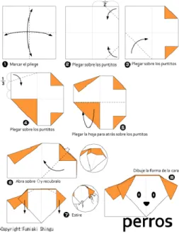 ILUSTRACIÓN 9. ORIGAMI PERRO.  Obtenido de http://es.origami-club.com/