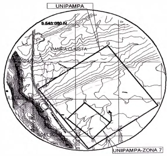 Cuadro 1.2  Coordenadas geográficas del  perímetro de  UNIPAMPA - -Zona 7 