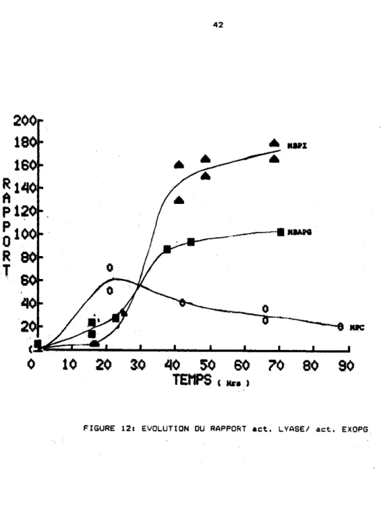 FIGURE  12:  EVOLUTION  DU  RñPPORT a c t .   LVñSE/  a c t .   EXOPG 