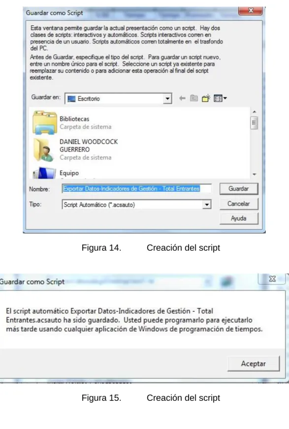 Figura 14.  Creación del script 