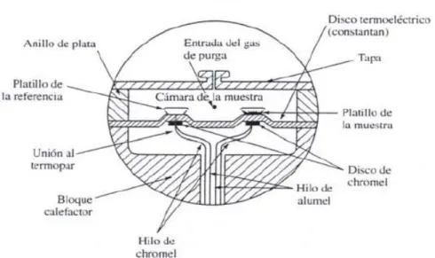 Figura 2  se muestra un esquema típico de calda DSC. 