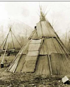 Figura 1. Un tipi en lo que hoy  conocemos como Canadá. 