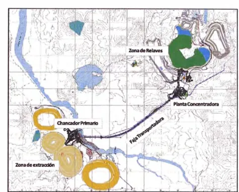 Figura 3.2. Mapa sobre el área del proyecto, Antapaccay. 