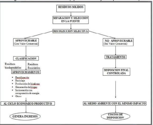 Figura 6. Gestión de Residuos (Aprovechables y No Aprovechables).