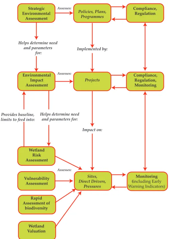 Figure 2. The relationships among the different wetland assessment tools available through the  Convention