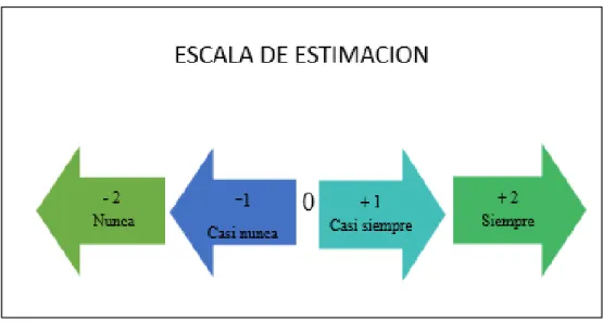 Figura 7. Representación de la escala de estimación.  