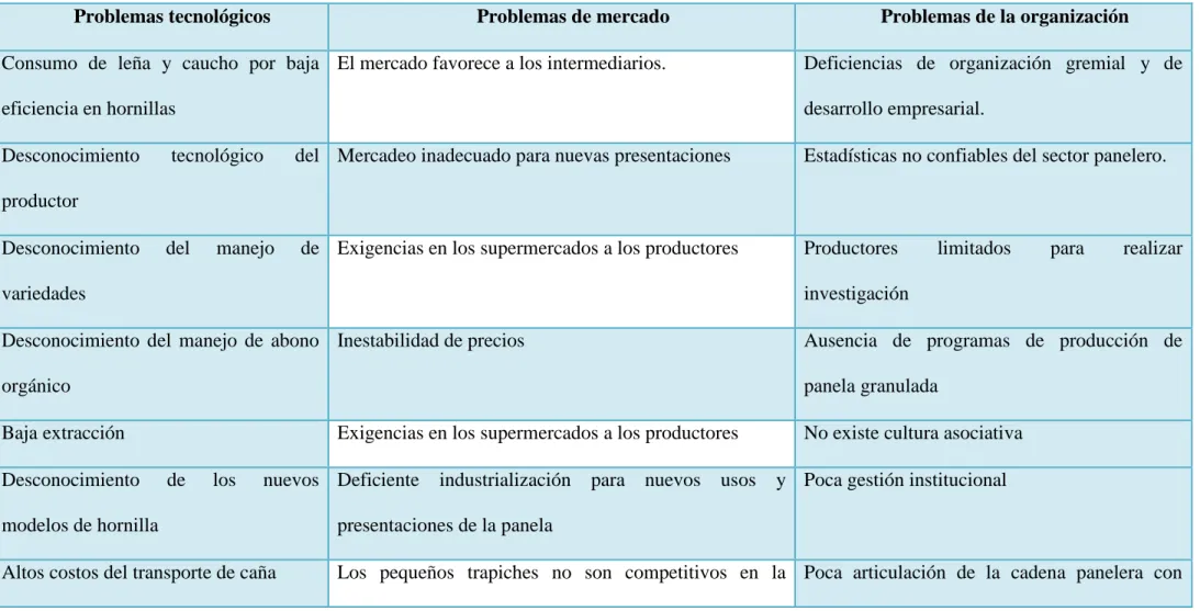 Tabla 5 Problemáticas de la Hoya del Río Suarez. 