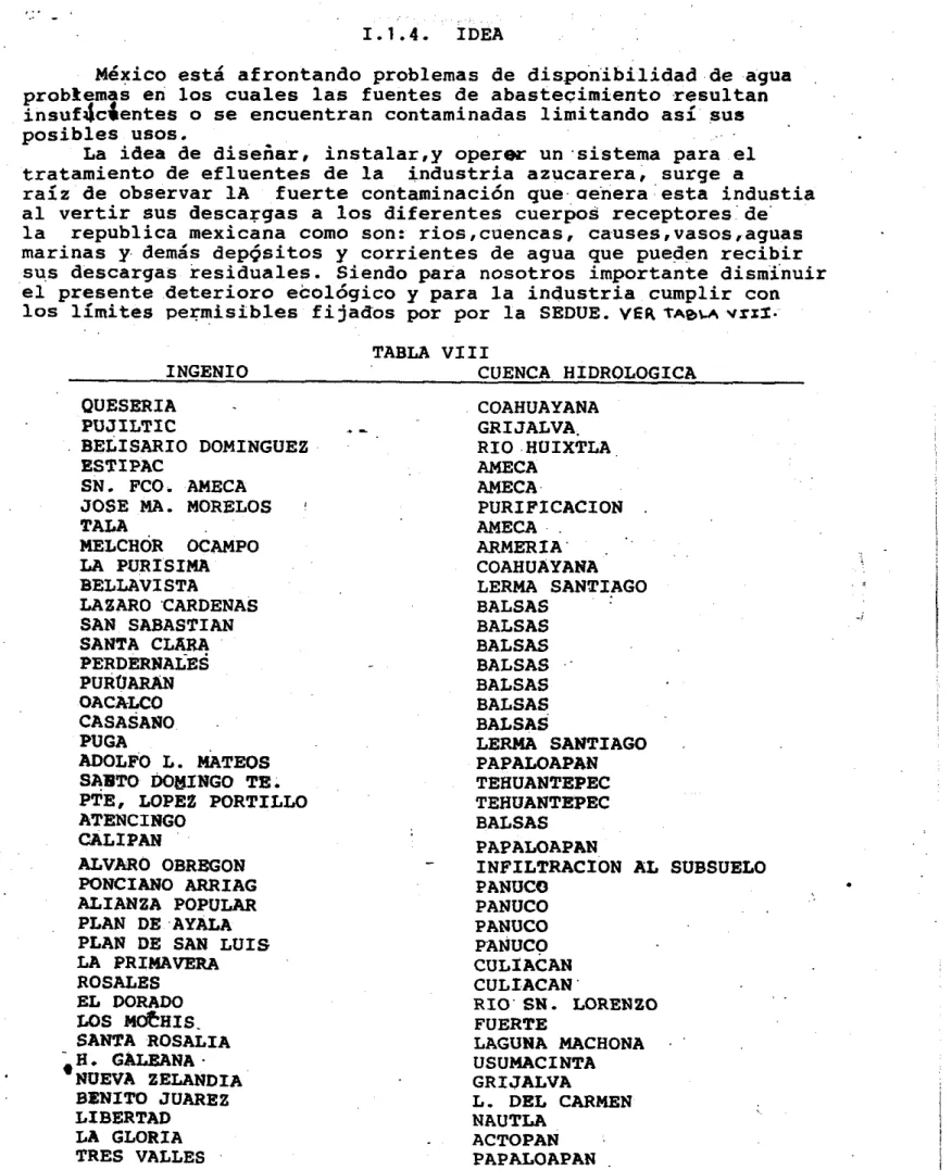TABLA VI11 