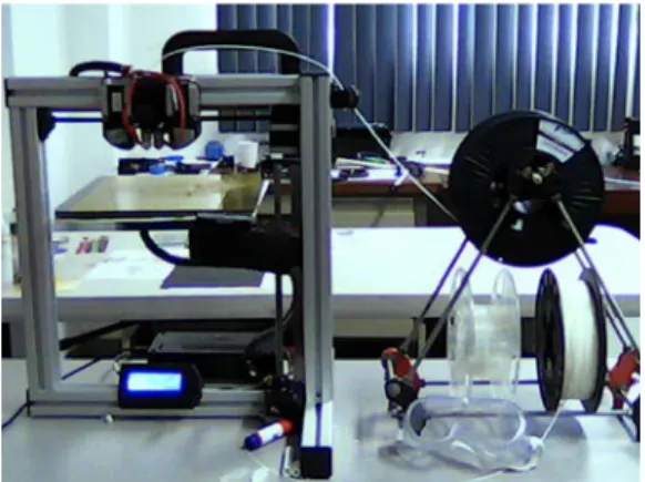 Figura N.° 2.  Equipo de impresión 3D utilizado  para el presente estudio. El modelo Félix Printers  3.1 trabaja con el método por extrusión fundida  y es de arquitectura abierta