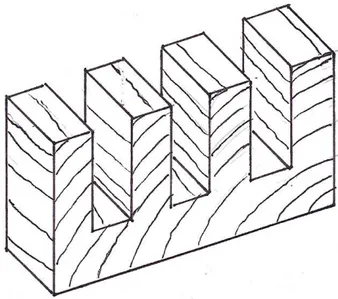 Fig. 2.9 Forma de la muestra para observar si se ha producido el endurecimiento.