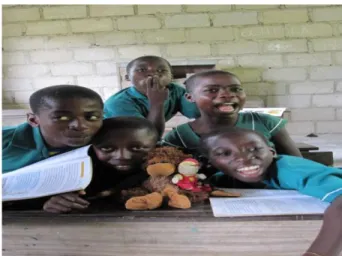 Foto de Che en la escuela de Ghana en África