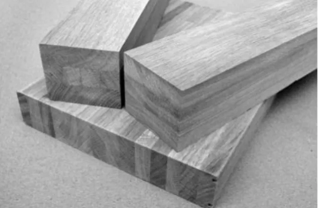 Fig. 31: madera aserrada encolada, tomada de: Manual  CONFEMADERA  