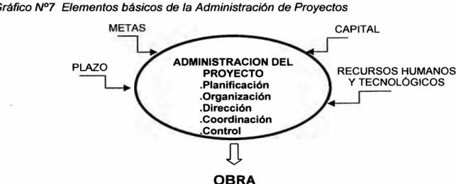 Gráfico N º 7  Elementos básicos de la Administración de Proyectos 