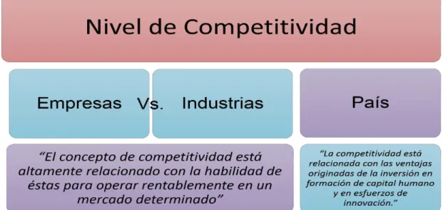 Figura 1. Relación del concepto de Competitividad 