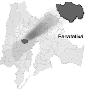 Figura 1. Ubicación del municipio de Facatativá en el  departamento de Cundinamarca. 