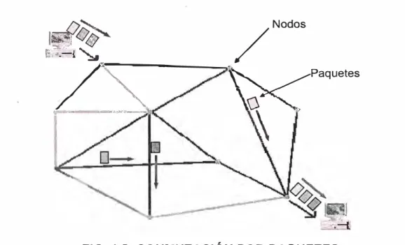 FIG. 1.5: CONMUTACIÓN POR PAQUETES 