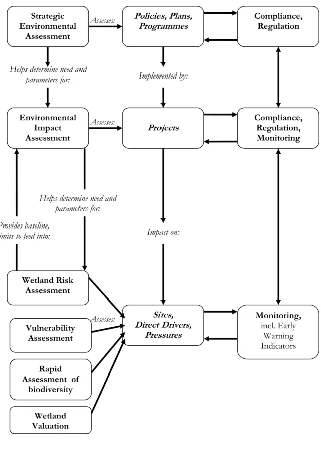 Figure 2. The relationships among the different wetland assessment tools available  through the Convention
