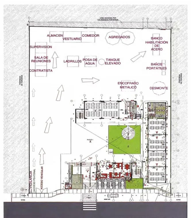 Figura 2.1  Distribución en planta de la Obra. 