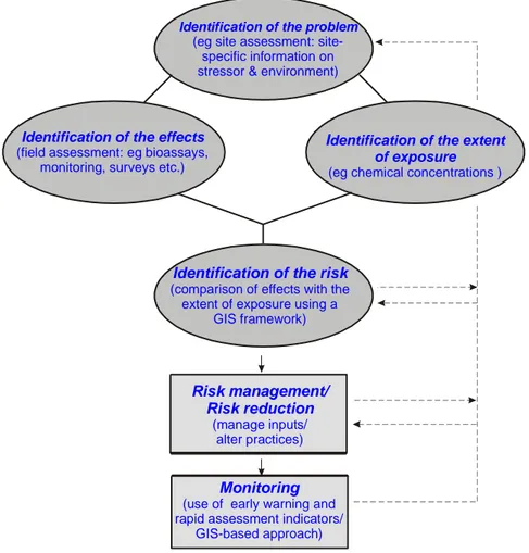 Figure 1. Modèle proposé d’évaluation des risques pour les zones humides  Mise en évidence du problème 