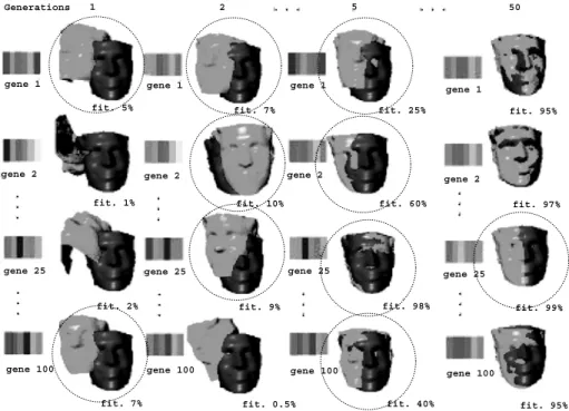 Figure 1.5: An illustration of the GA use in calculating the transformation pa- pa-rameters