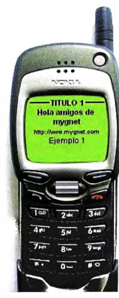 Fig. 2.3 Resultado del código en un celular 