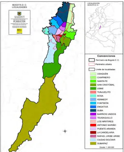 Figura 4: Mapa Político de Bogotá. 