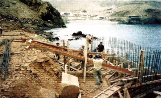 FOTO  N º  21  Construcción  del  Muro de Arranque. 
