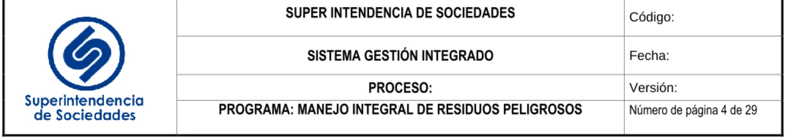 Tabla No. 1. Identificación de residuos generados y sus responsables 