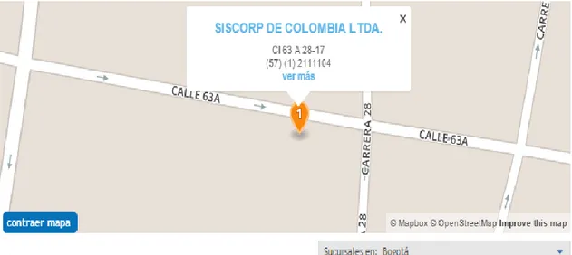 Figura  1 Ubicación SISCORP de Colombia S.A.S 