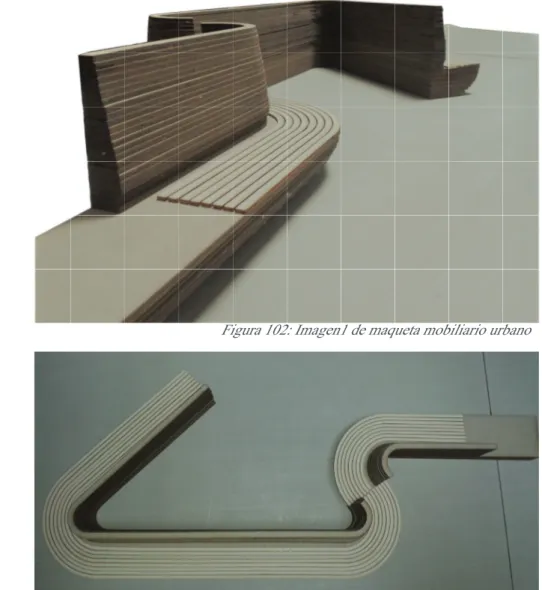 Figura 102: Imagen1 de maqueta mobiliario urbano