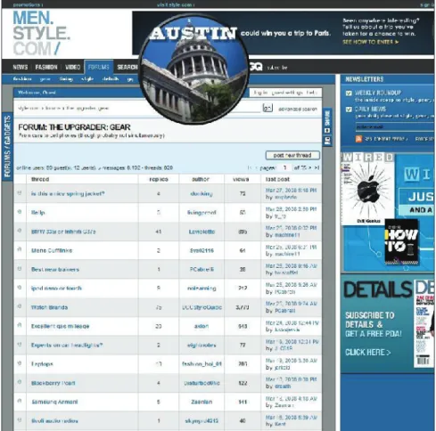 Figure 1 - Example of a Review Site: men.style.com