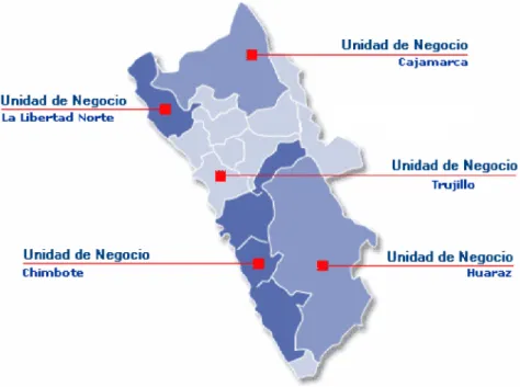 Fig. 2.1   Área geográfica de HIDRANDINA