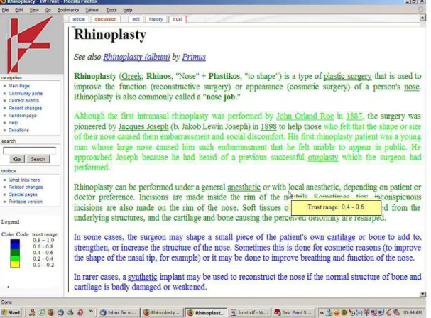 Figure 1: A Trust Tab Example in Wikipedia.