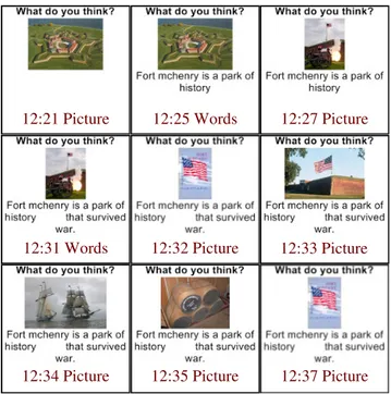 Figure 4. Changes made to one page of the narrative during  the national park experience