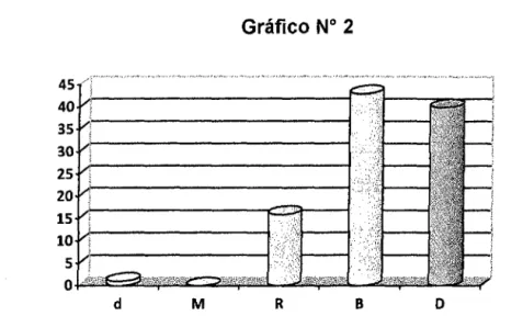 Gráfico N°  2  45  35  30  25  20  15  S  o  d  M  R  B  o 