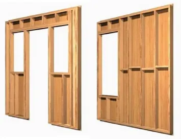 Gráfico 1- 4: Distribución de volumen de madera utilizado en viviendas de construcción tradicional.