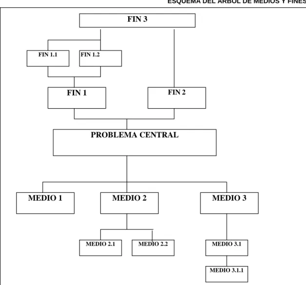 Cuadro 8  ESQUEMA DEL ÁRBOL DE MEDIOS Y FINES 