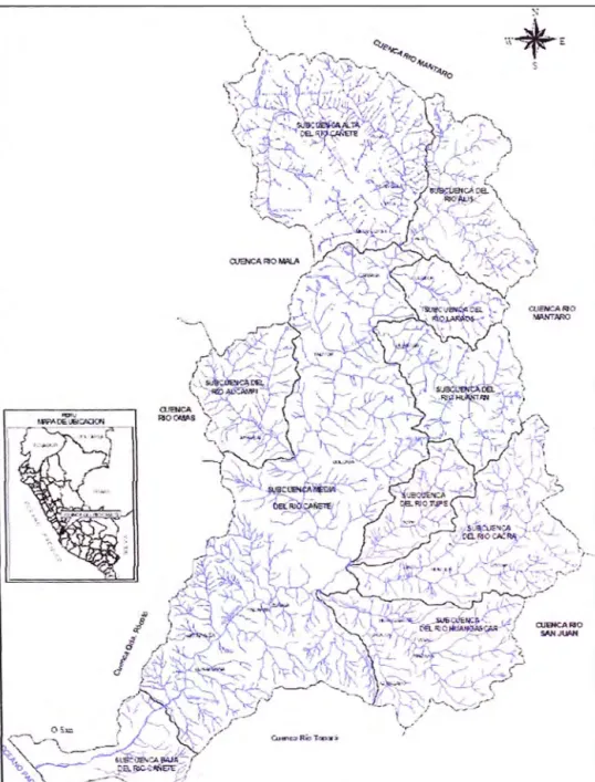 Mapa 1. 1.4  Cuenca  del río Cañete 
