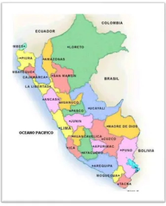 Figura 1. Mapa Político del Perú (Google Imágenes) 