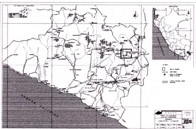 Mapa Vial del  Departamento de Arequipa. 