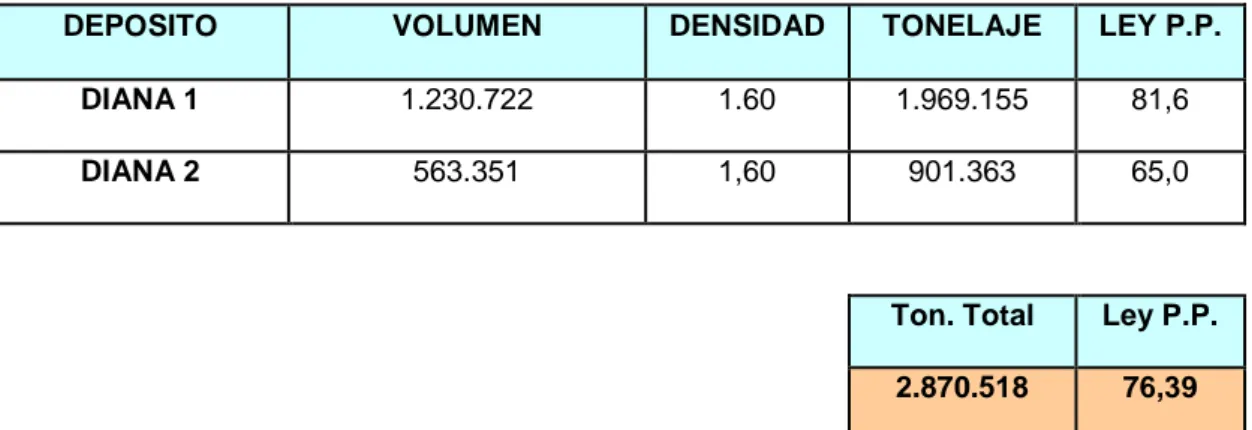 Cuadro N° 1 – Cuadro de Resumen de Inventario 