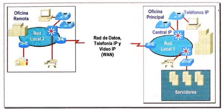 Fig. 1.2.  Una misma red,  para distintas aplicaciones. 